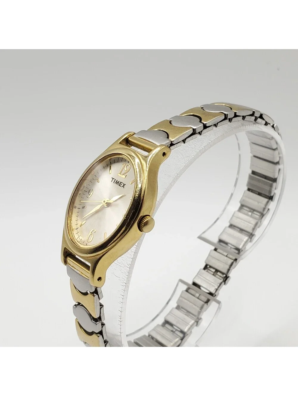 Timex Quartz Cavatina Womens Watch Two-Tone 21mm New Battery